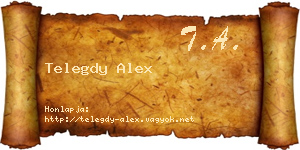 Telegdy Alex névjegykártya